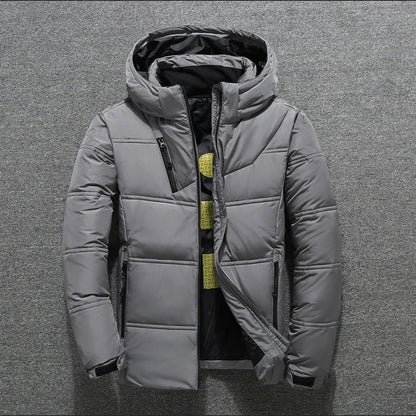 Men's Jacket – Regular Fit – Padded with Hood – Zipper – Zipper Pockets