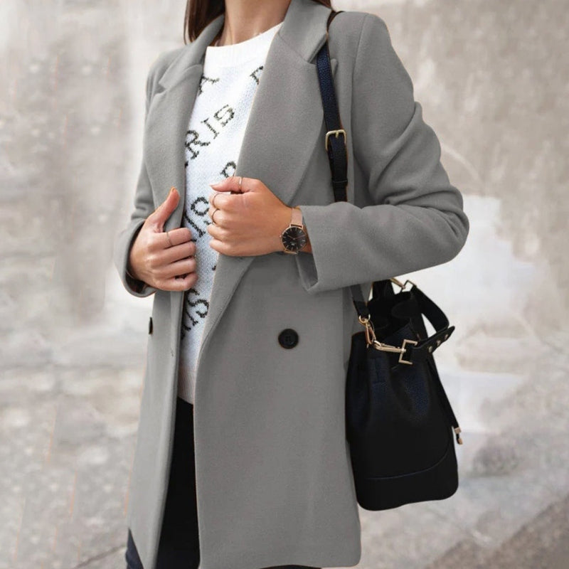 Motebevisst sofistikert blazer med lange ermer for kvinner