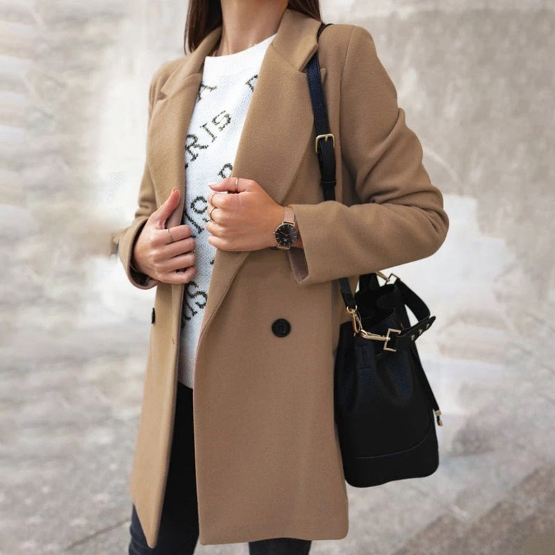 Motebevisst sofistikert blazer med lange ermer for kvinner