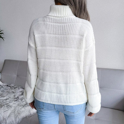 Edwige - Soft sweater with turtleneck in cotton