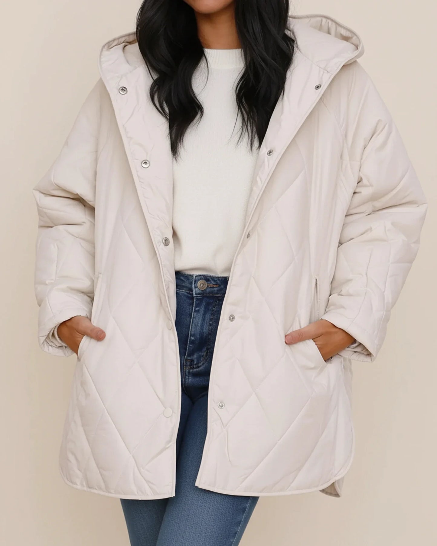 Alessia Oversized Hooded Quilted Jacket | Hooded Quilted Jacket