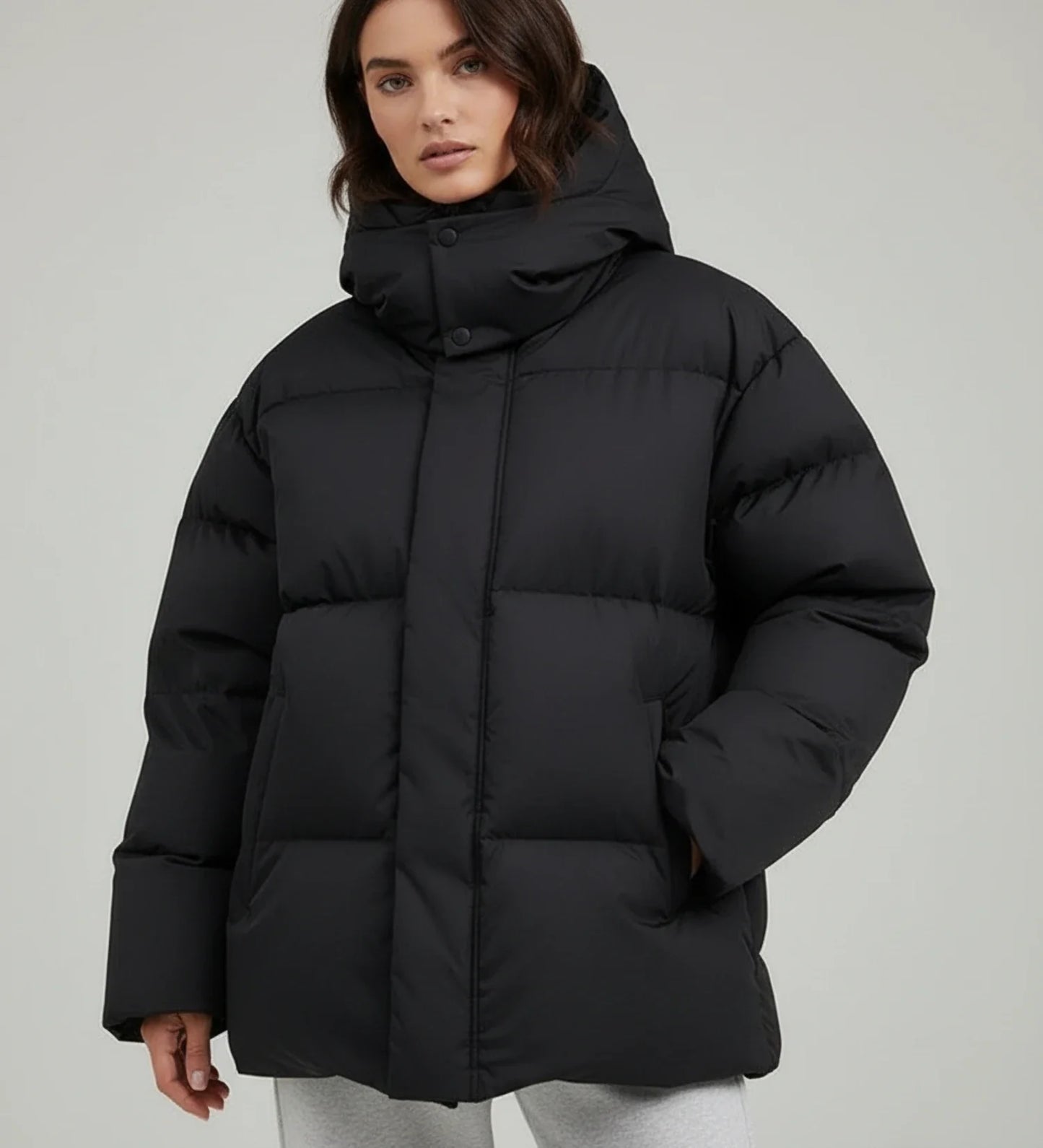 Valentina Oversized Puffer Jacket | Hooded, Quilted Puffer Jacket