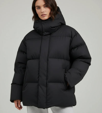 Valentina Oversized Puffer Jacket | Hooded, Quilted Puffer Jacket
