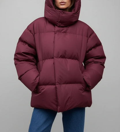 Valentina Oversized Puffer Jacket | Hooded, Quilted Puffer Jacket