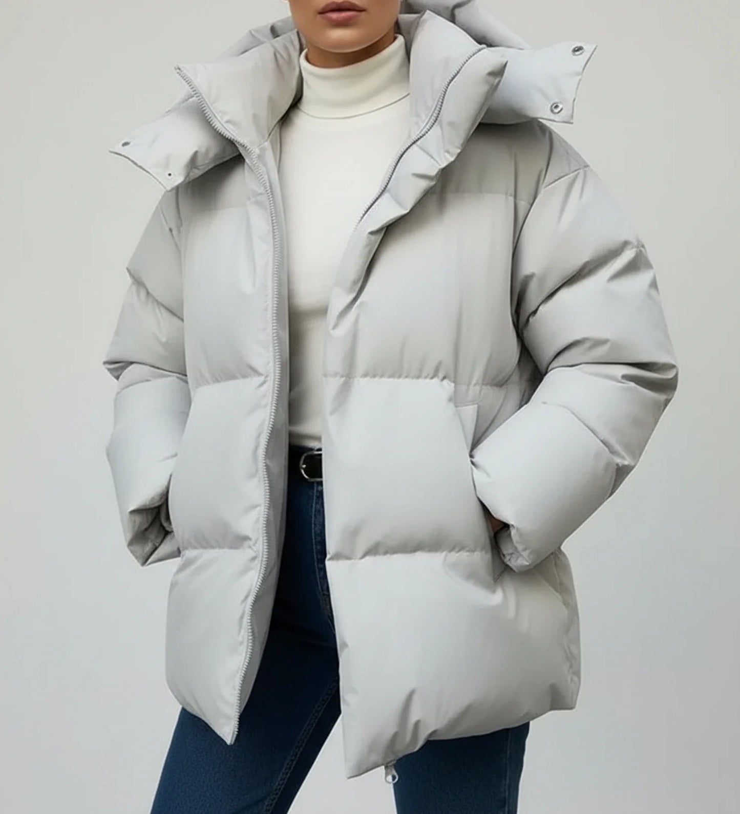 Valentina Oversized Puffer Jacket | Hooded, Quilted Puffer Jacket