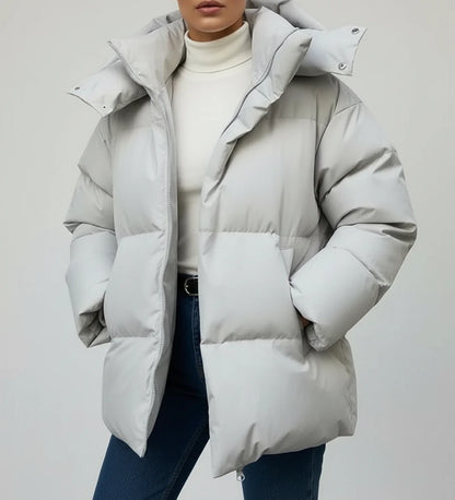 Valentina Oversized Puffer Jacket | Hooded, Quilted Puffer Jacket