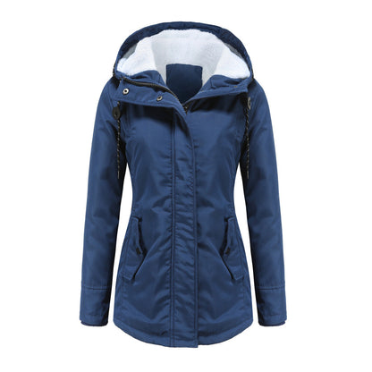 Women's Rain Jacket – Waterproof – Tailored Fit – Fleece-Lined with Hood