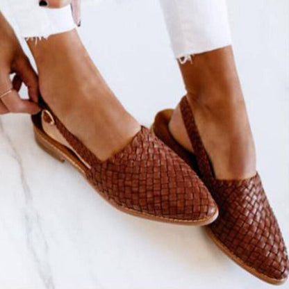 Elvira - Designer casual skinnsandaler med stropp bak