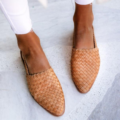 Elvira - Designer casual skinnsandaler med stropp bak